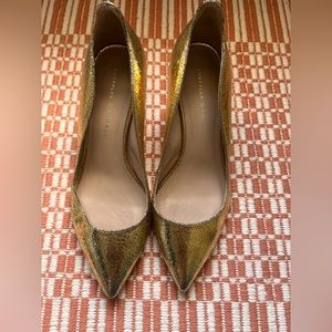 Loeffler Randall gold pumps
